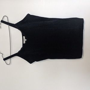Navy corset style tank with lace 1X